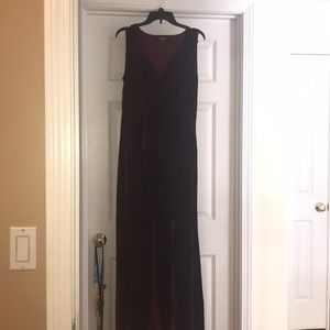 Maroon Velvet Dress